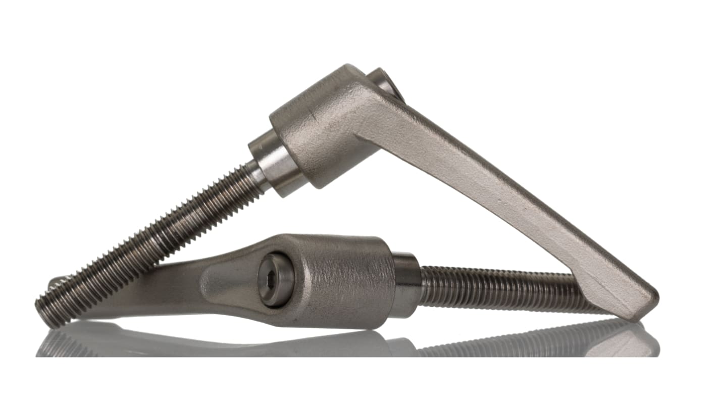 RS PRO Stainless Steel Clamping Lever, M10 x 63mm