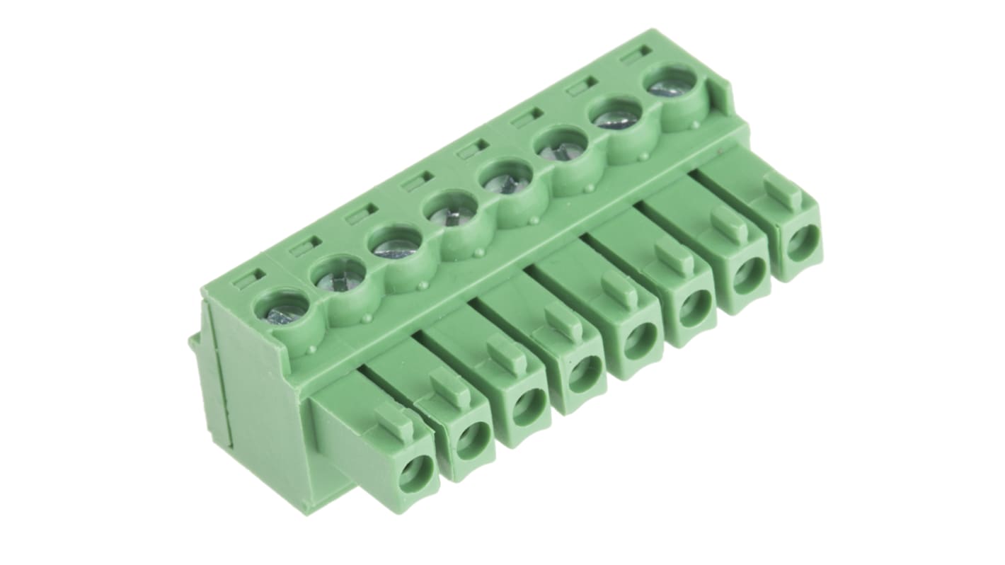 RS PRO, 3.5mm Pitch, 8 Way, , Pluggable Terminal Block, Plug, Through Hole, Screw Termination