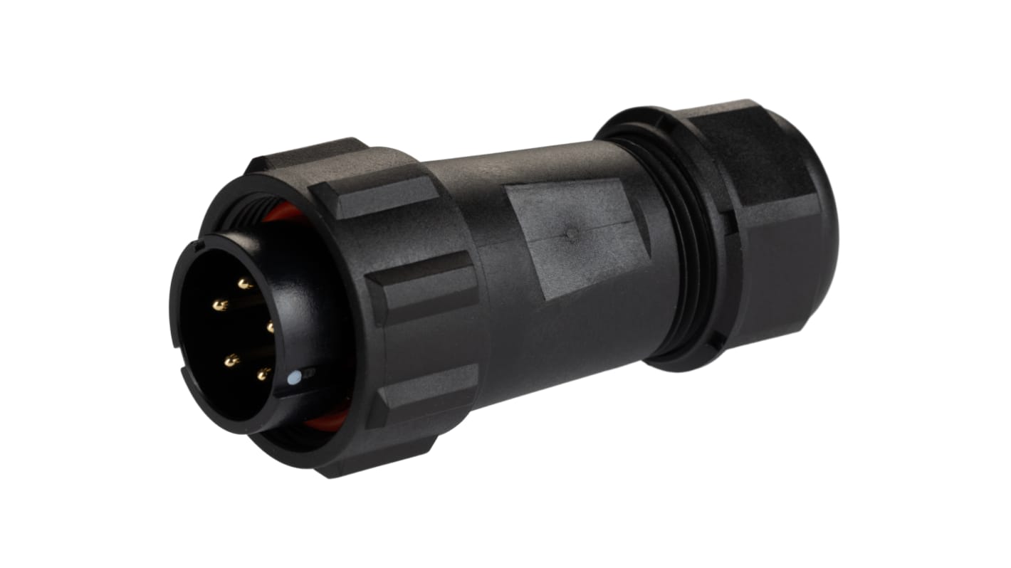 Conector circular RS PRO macho de 5 vías macho, montaje aéreo, IP68