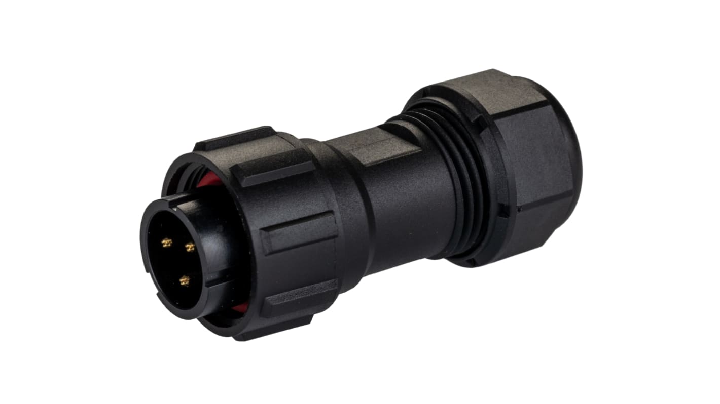 Conector circular RS PRO macho de 3 vías macho, montaje aéreo, IP68