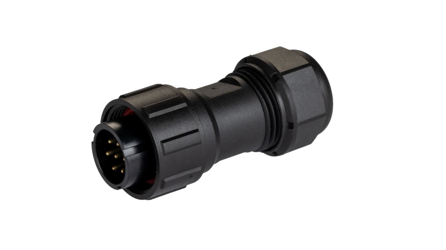Conector circular RS PRO macho de 7 vías macho, montaje aéreo, IP68