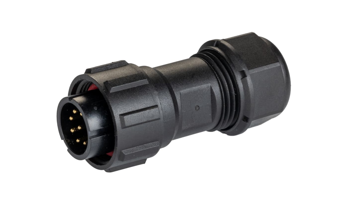 Conector circular RS PRO macho de 9 vías macho, montaje aéreo, IP68