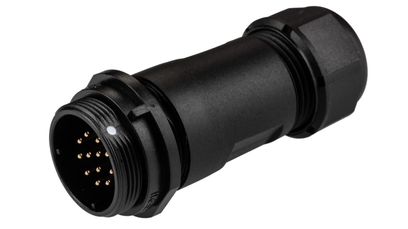 Conector circular RS PRO hembra de 12 vías macho, montaje aéreo, IP68