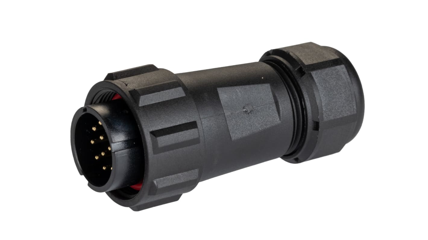 Conector circular RS PRO macho de 12 vías macho, montaje aéreo, IP68