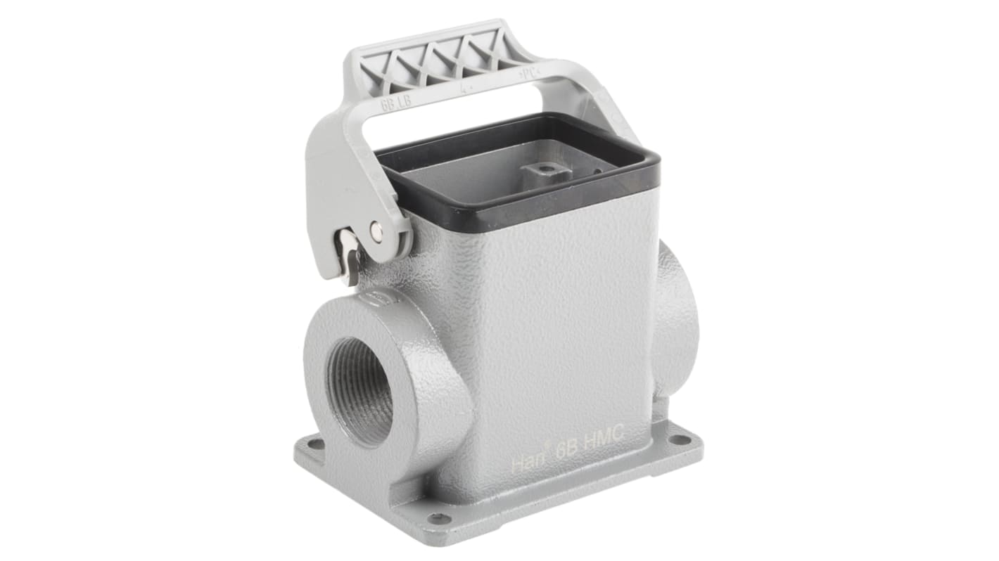HARTING Han HMC Heavy Duty Power Connector Housing, M25 x 1.5 Thread, Side Entry Han B HMC Range
