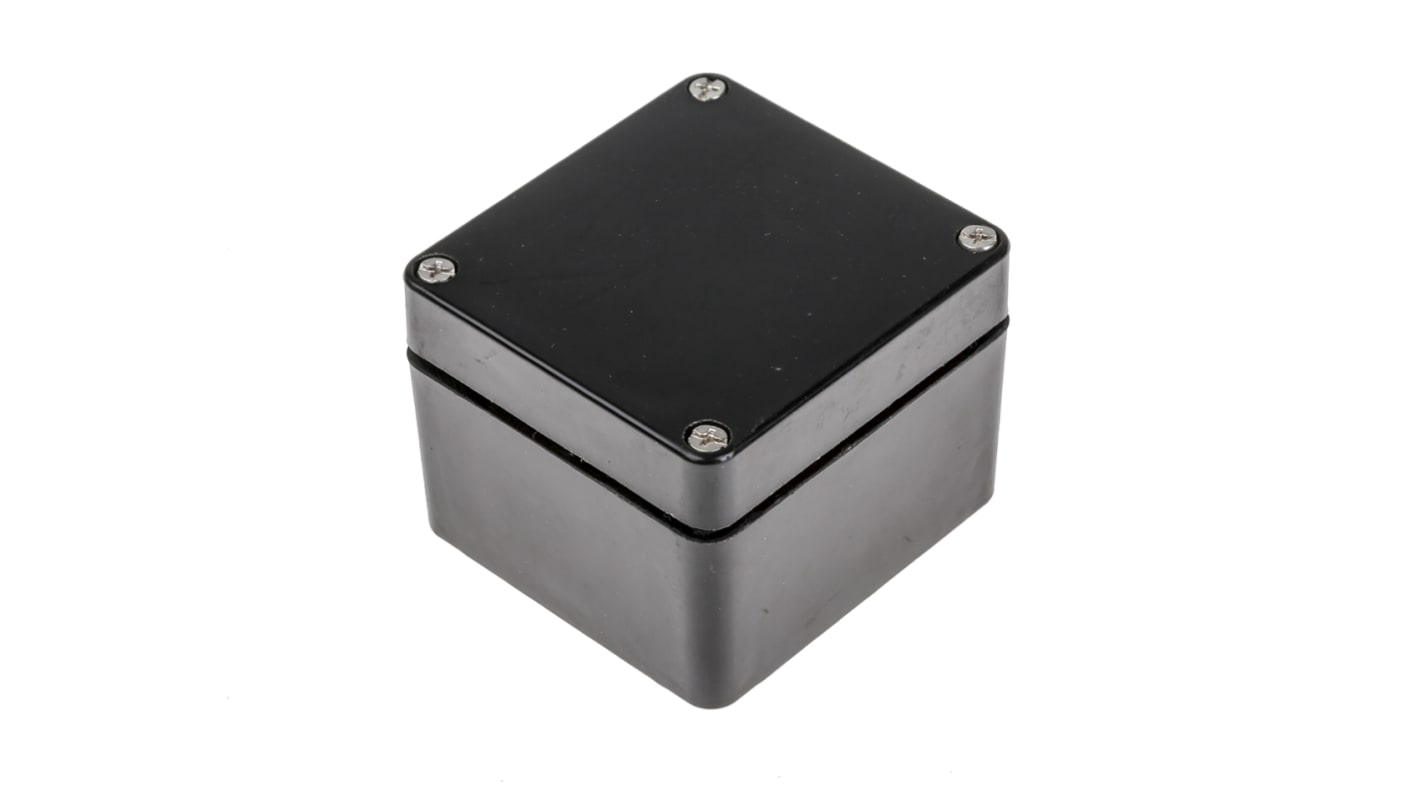 RS PRO Black Glass Fibre Reinforced Polyester Junction Box, IP66, ATEX, IECEx, 80 x 75 x 55mm
