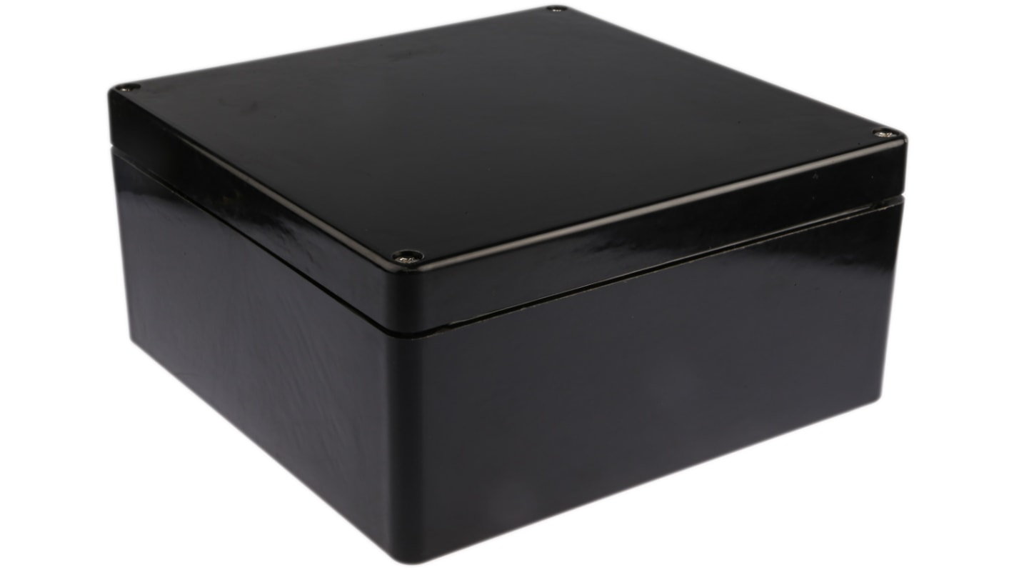 Caja de conexiones RS PRO, Poliéster reforzado con fibra de vidrio, Negro, 255mm, 250mm, 120mm, 255 x 250 x 120mm, IP66