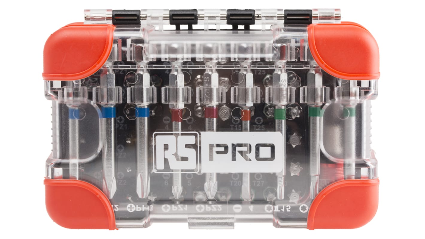 RS PRO 批头套装, 扁平; 六角; 十字; 米字; 方形; 防破坏梅花; 梅花批头