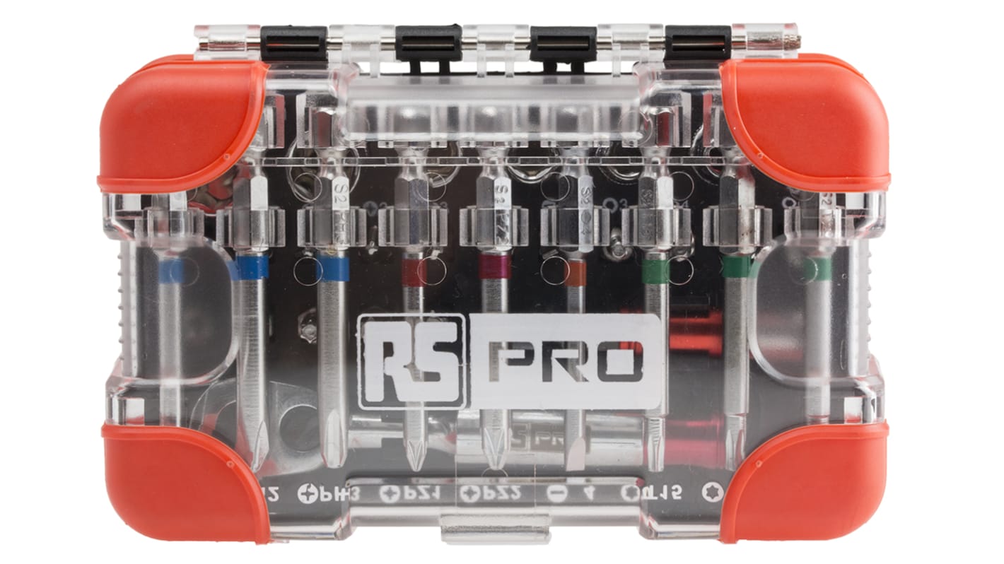 RS PRO Driver Bit Set 34 Pieces, Hexagon, Phillips, Pozidriv, Slotted, Torx