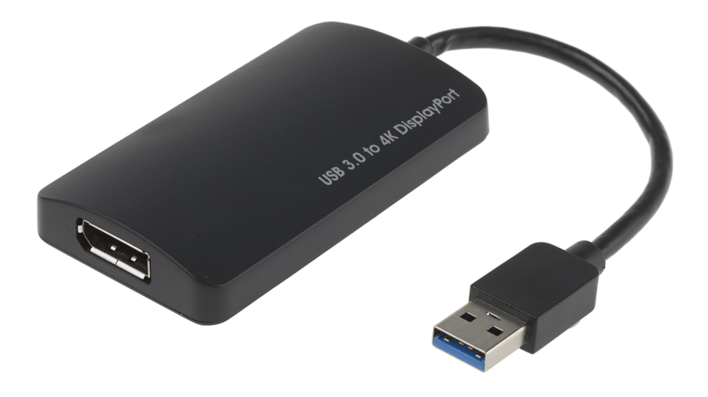 RS PRO USB A to DisplayPort Adapter, USB 3.0, 1 Supported Display(s)  - up to 4K Maximum Resolution