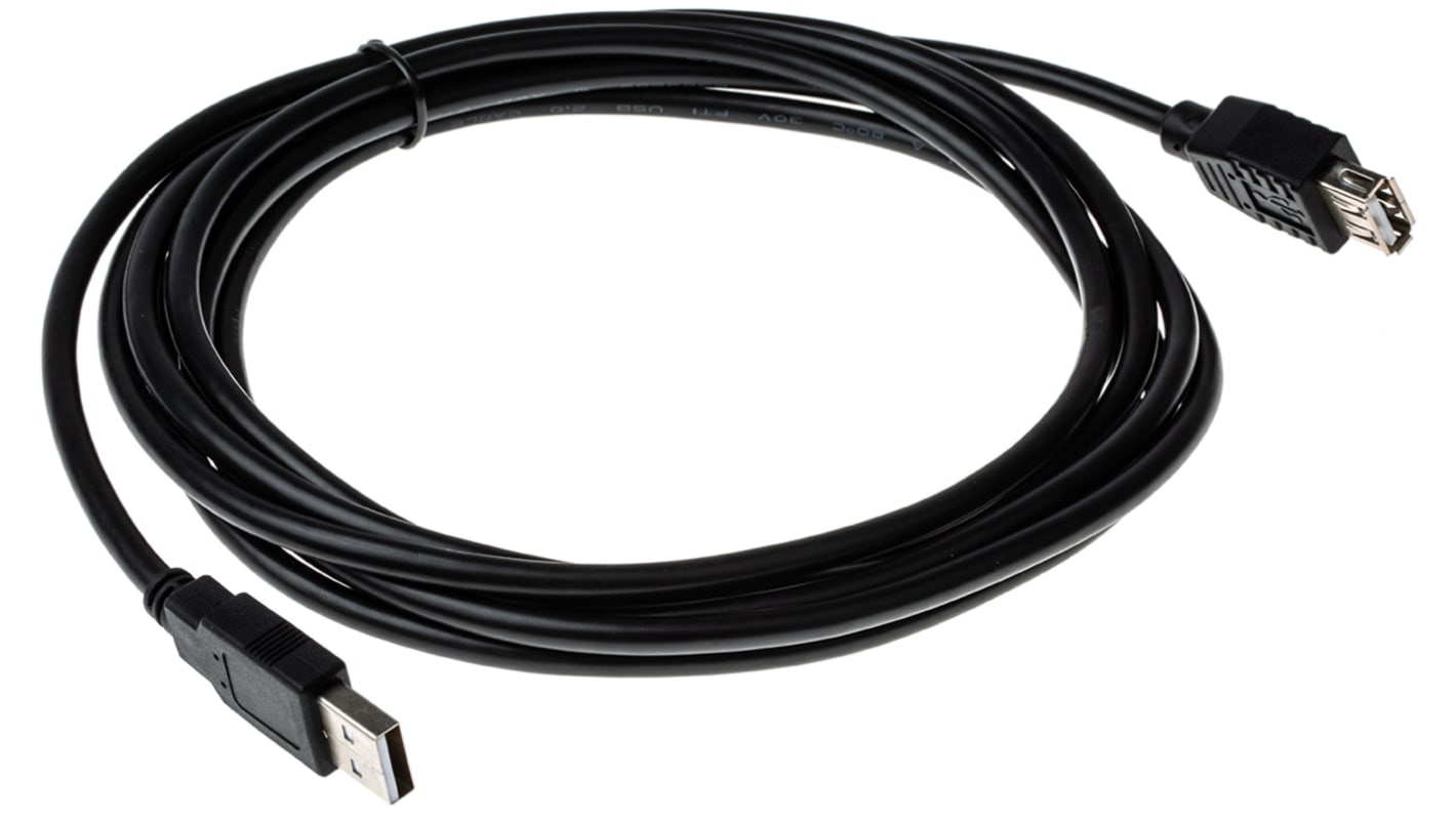 Roline USB 2.0, Male USB A to Female USB A, 3m
