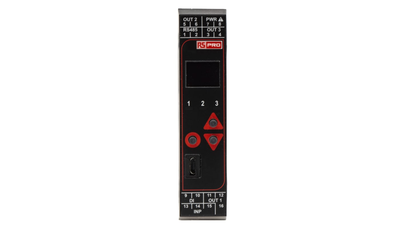 Rs-Online Termoregolatori PID RS PRO 100 → 240 V c.a. 22.5 x 110mm 3 uscite Relè di commutazione Relè SSR