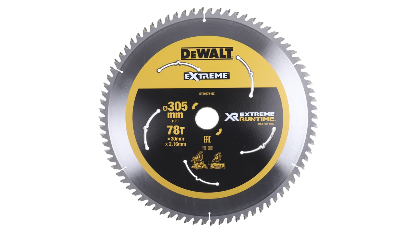 DeWALT 圆锯片, Φ305mm锯条, Φ30mm心轴