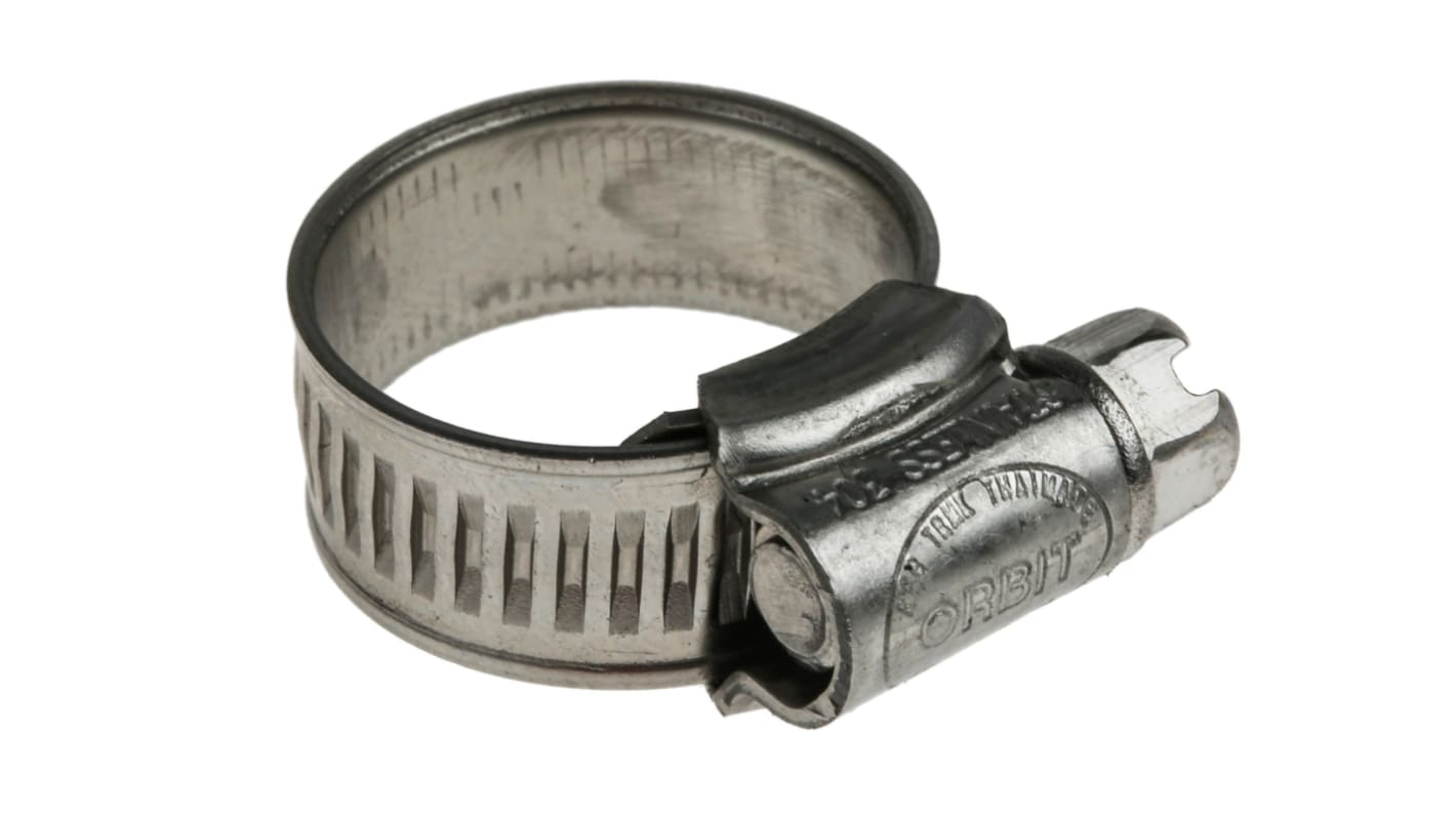 Fascetta stringitubo Jubilee (Vite senza fine) RS PRO, Ø 13 → 20mm, in Acciaio inox
