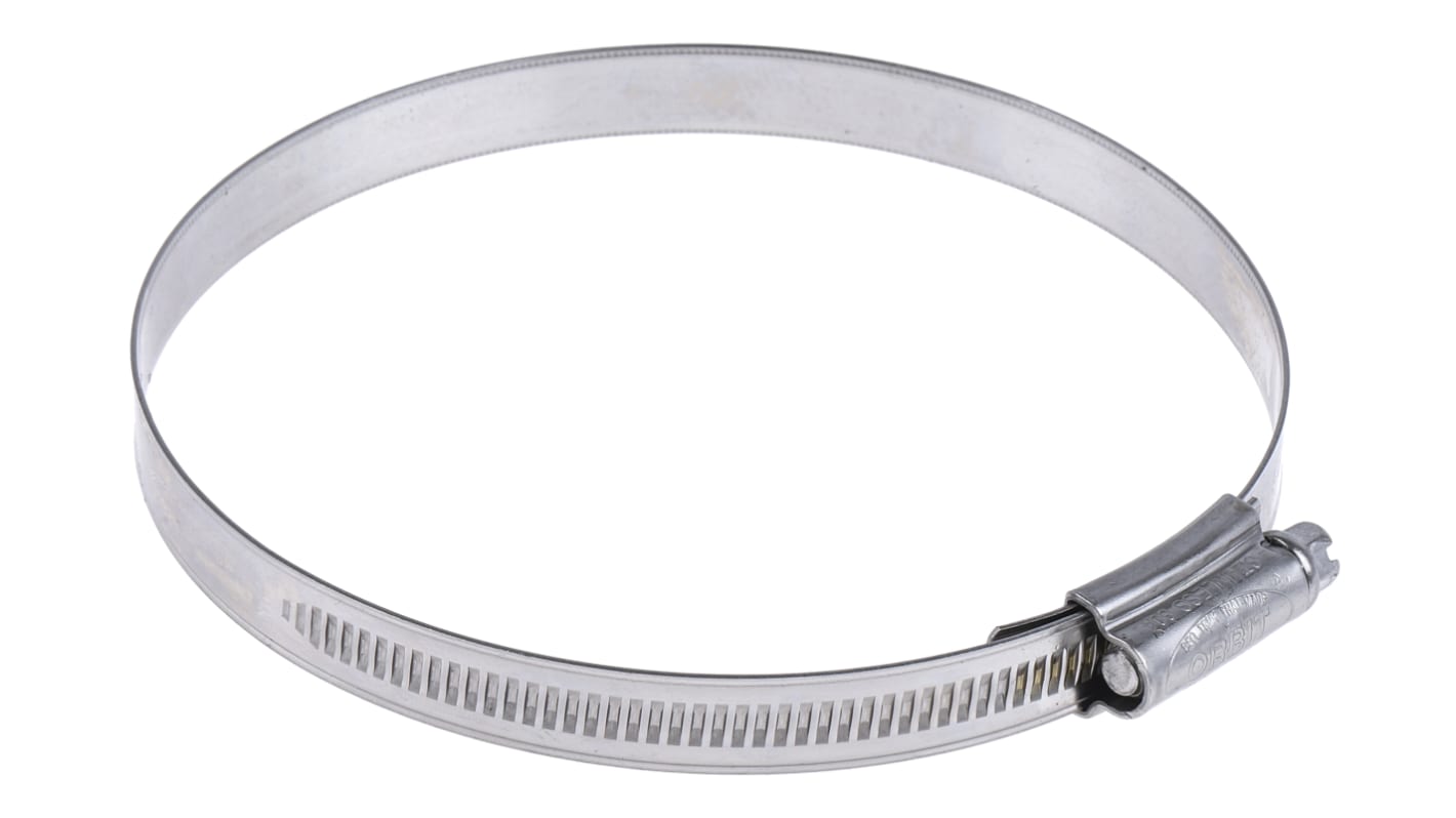 RS PRO Stainless Steel Hex Screw Worm Drive, 12mm Band Width, 90 → 120mm ID
