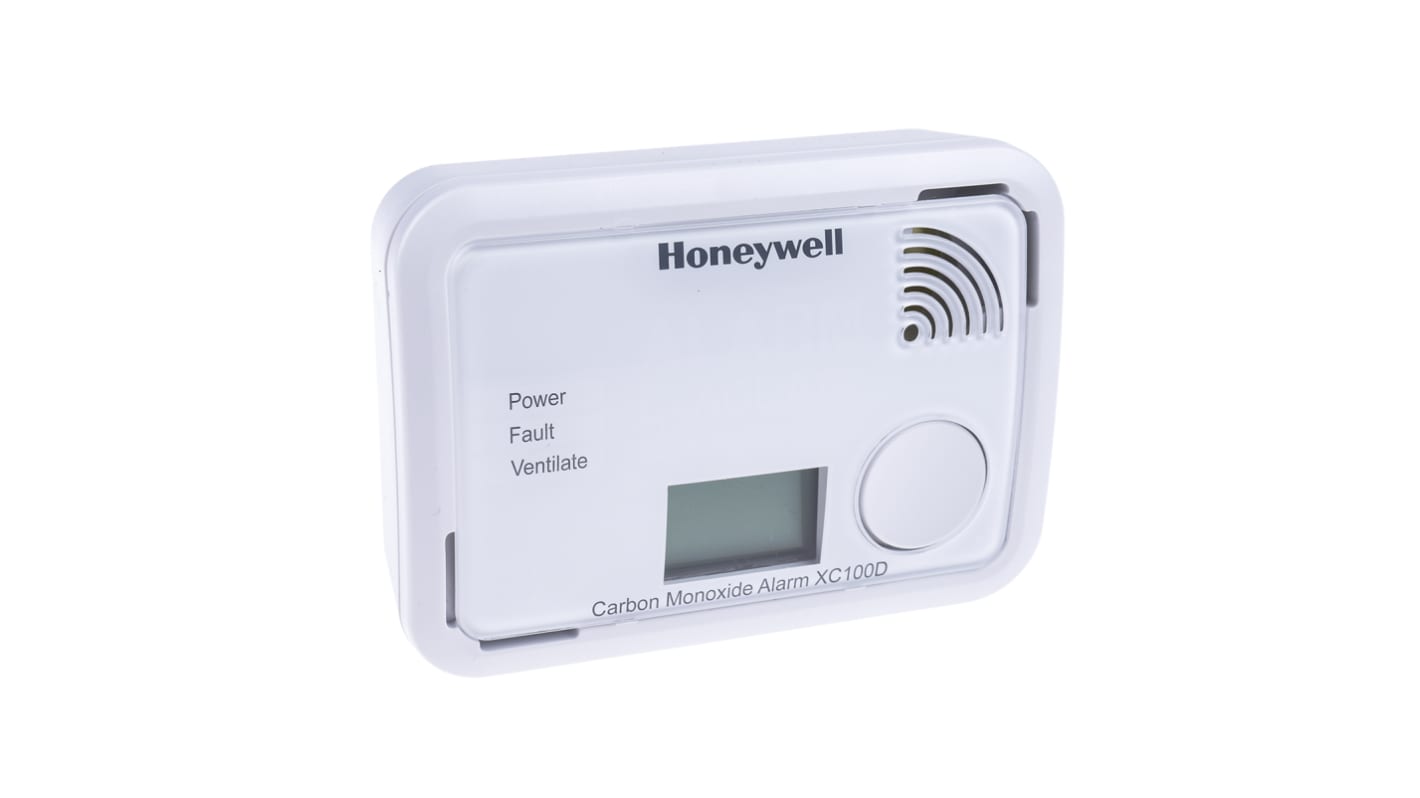 Honeywell XC100D Ceiling, Free Standing, Wall Gas Detection for Carbon Monoxide Detection, Audible Alarm