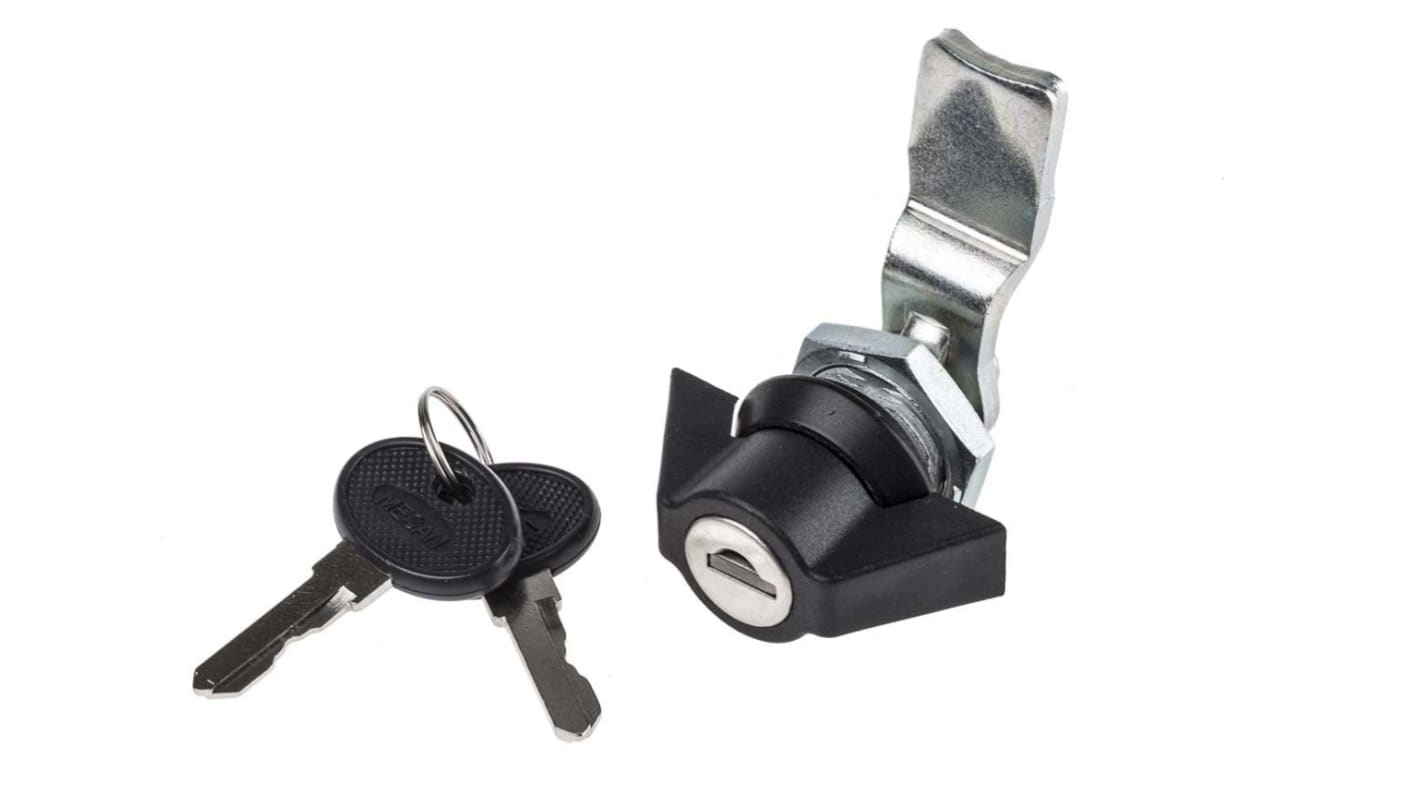 RS PRO Black Polyamide Cabinet Lock, Key Unlock