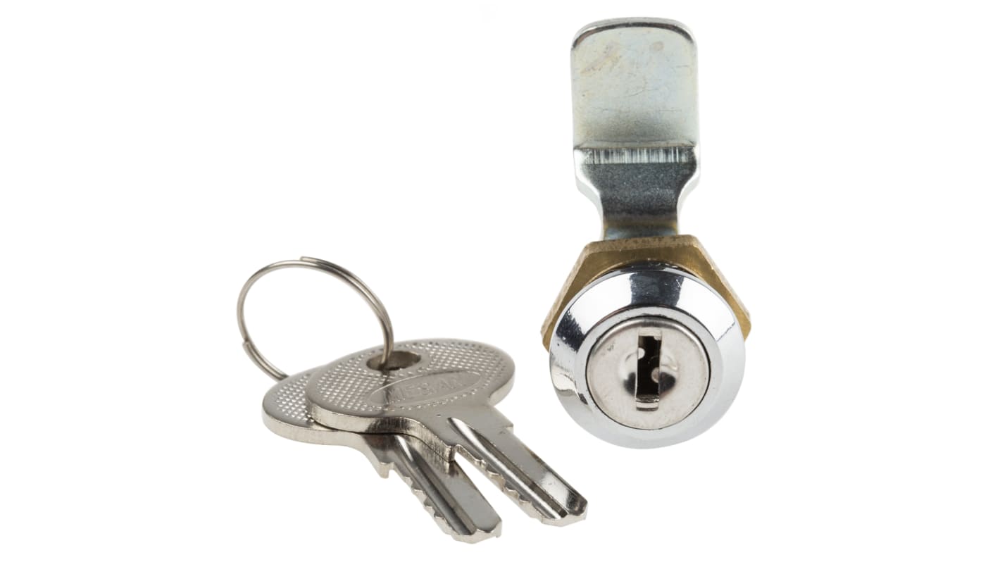 RS PRO Cabinet Lock, 20mm Panel-to-Tongue, 16.2 Dia. x 14.2mm Cutout, Key Unlock