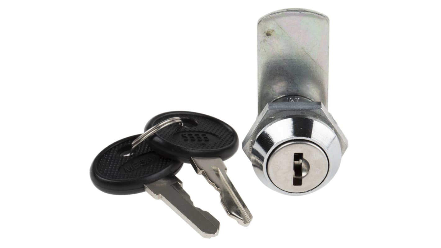 RS PRO Cabinet Lock, 16.5mm Panel-to-Tongue, 20.2 x 17.2mm Cutout, Key Unlock