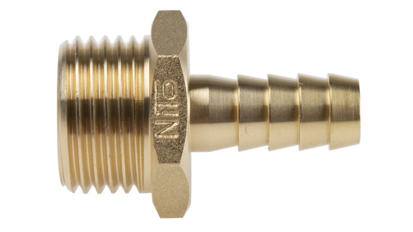 RS PRO Hose Connector Hose Tail Adaptor, BSP 1/2in 3/8in ID