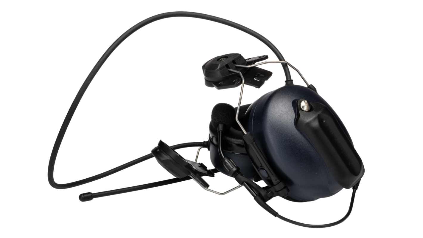 3M PELTOR LiteCom Wireless Speak & Listen Electronic Ear Defenders with Helmet Attachment, 32dB, Blue, Noise Cancelling