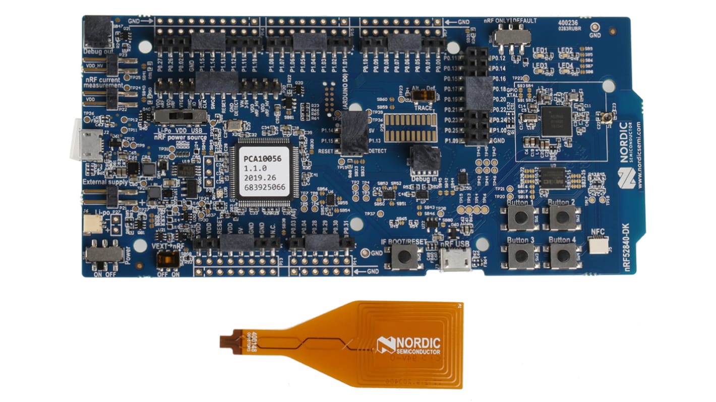 Nordic Semiconductor nRF52840 Bluetooth Development Kit for nRF52840 SoC 2.4GHz NRF52840-DK