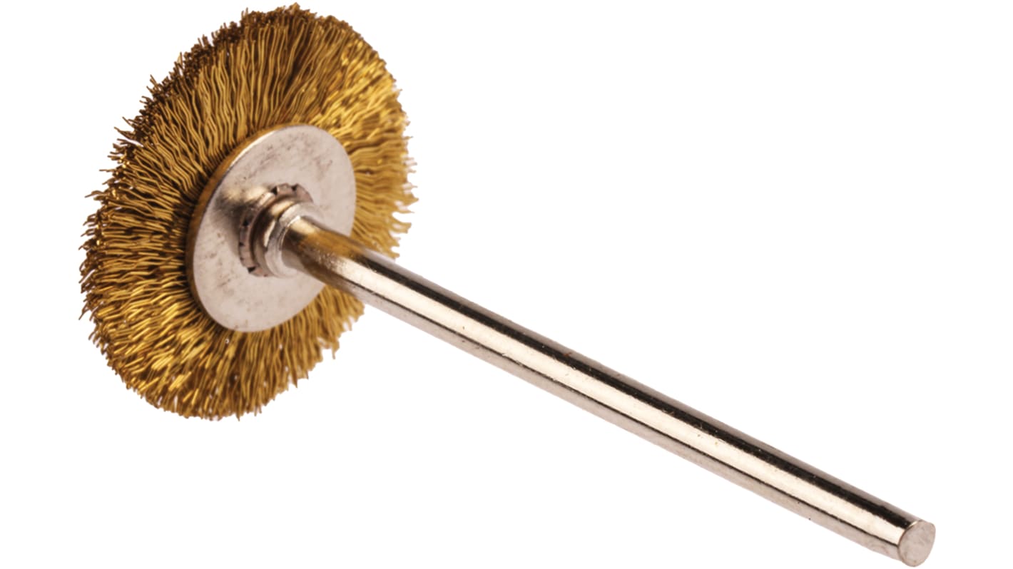 RS PRO Rund slibebørste, Messing, 12000o/min, Diameter: 2.35mm