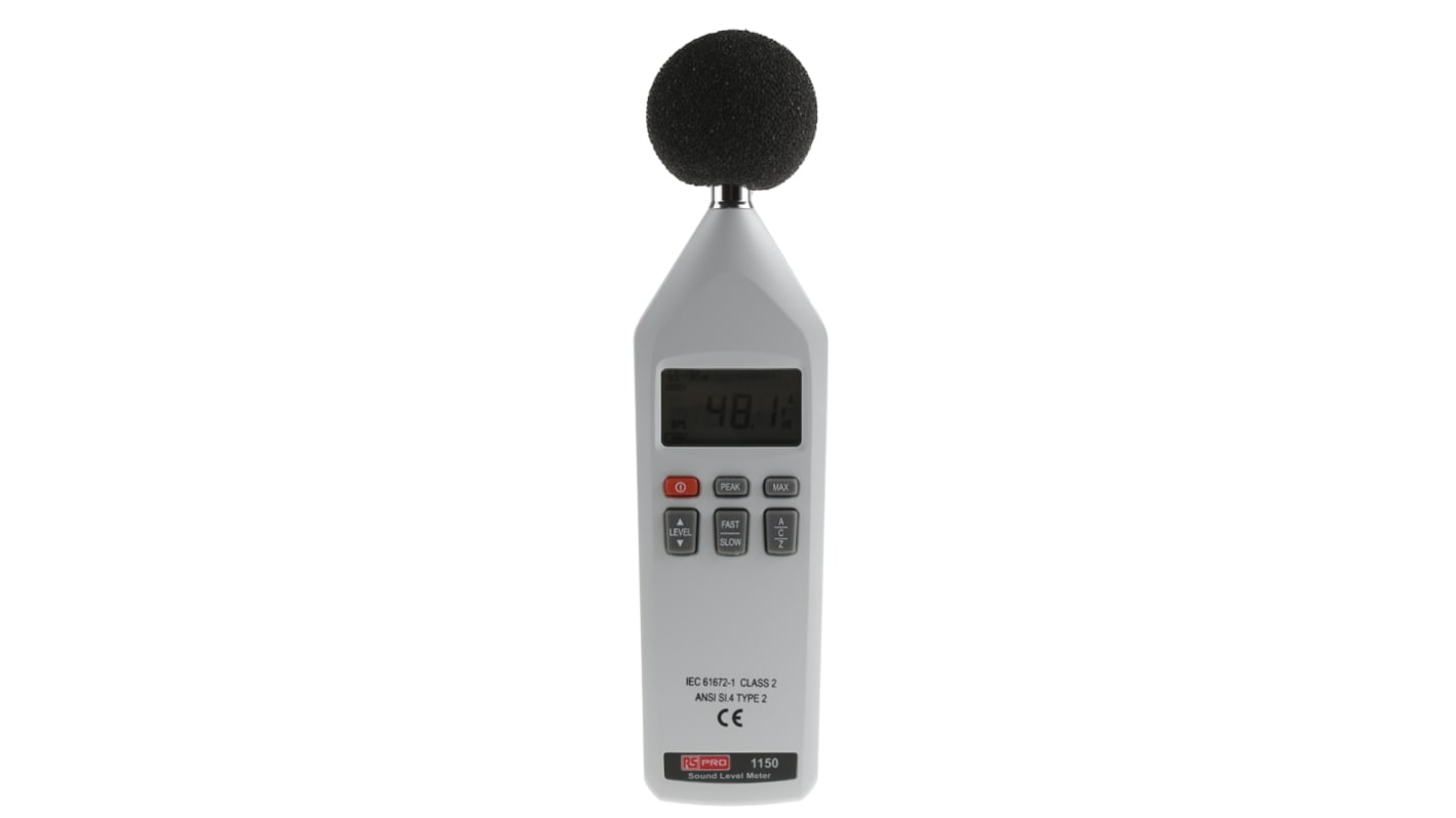 RS PRO A/C/Z计权声级计, 30dB至130dB