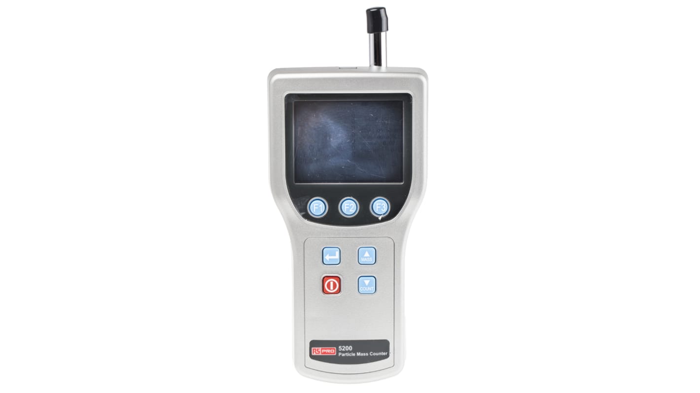 RS PRO Data Logging Air Quality Monitor, +40°C Max, 90%RH Max, Battery, Mains-Powered