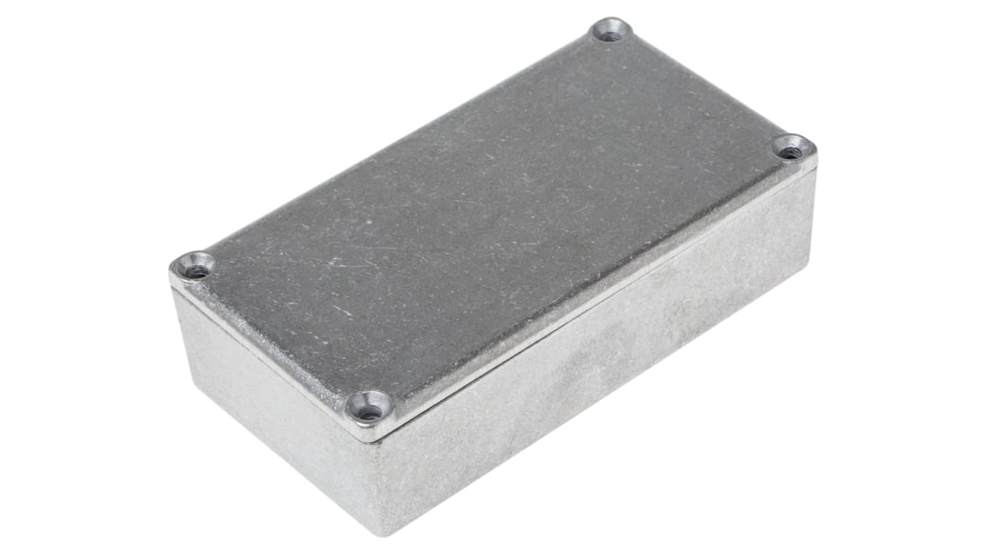 RS PRO Silver Die Cast Aluminium Enclosure, Silver Lid, 111 x 60 x 30mm