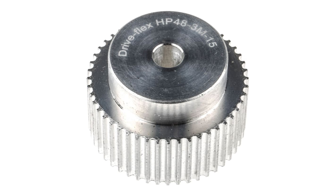 RS PRO Timing Belt Pulley, Aluminium 15mm Belt Width x 3mm Pitch, 48 Tooth