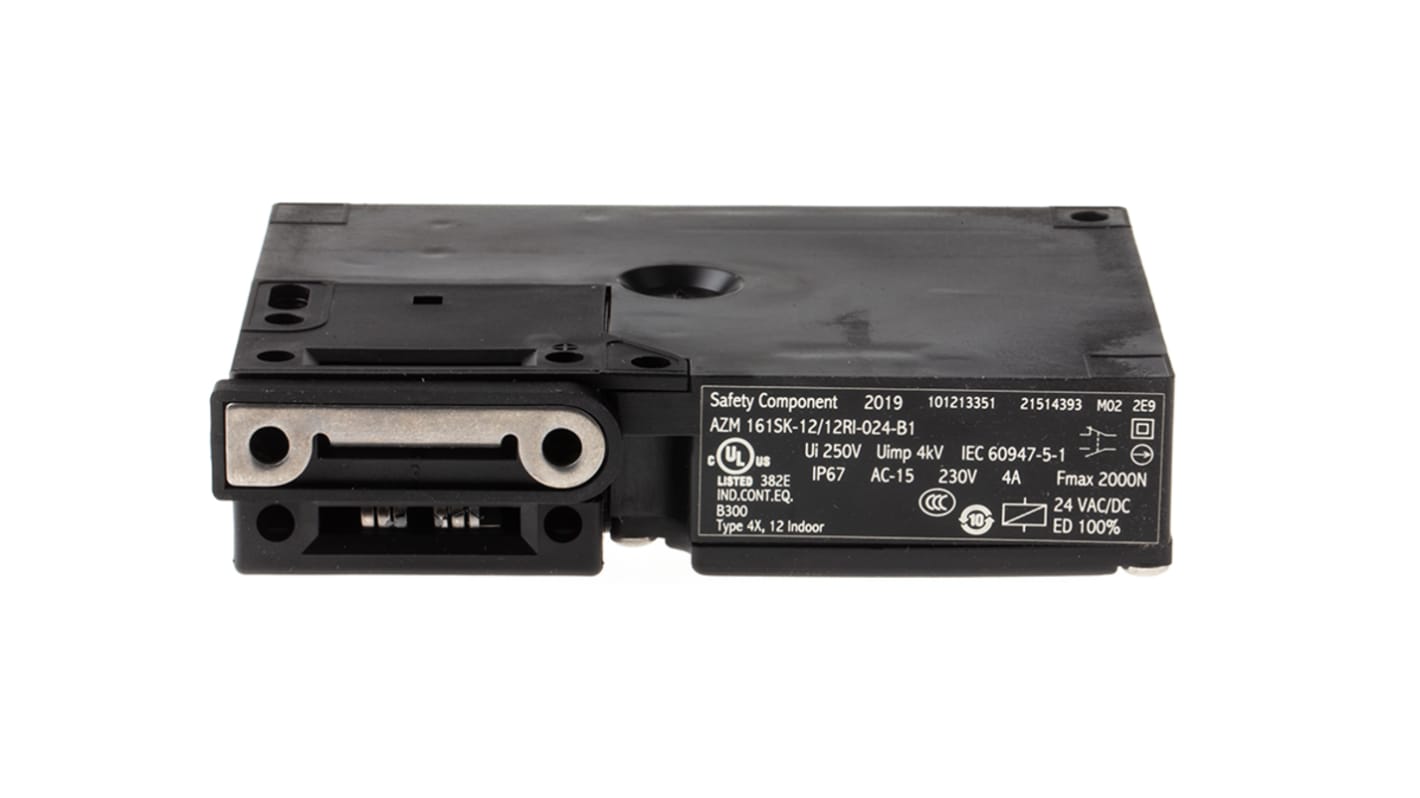 Schmersal AZM 161 Magnet-Verriegelungsschalter, Entriegelt bei Spannung, 24V ac/dc inkl.Betätiger, Kodierschalter, 4NC,
