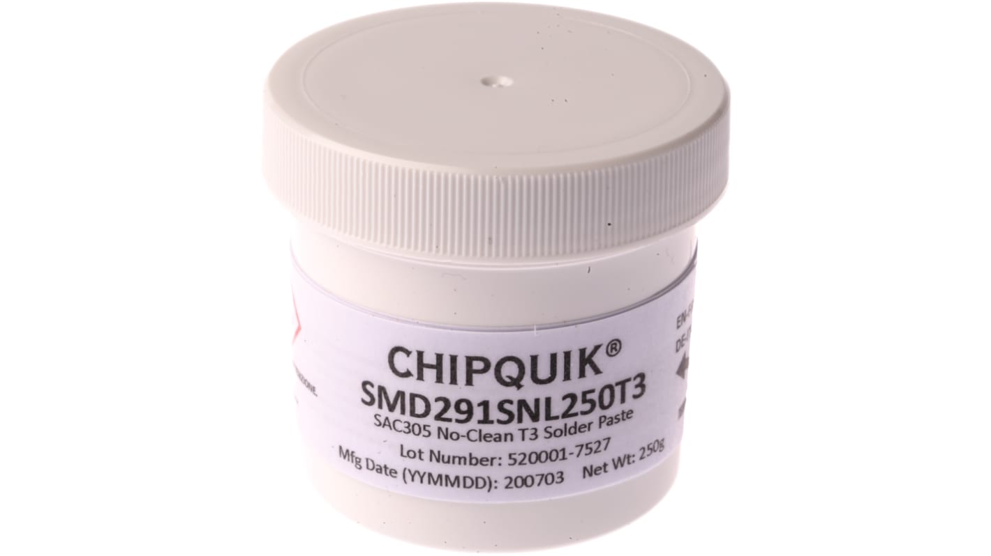 CHIPQUIK SMD291SN Lead Free Solder Paste, 250g Tub