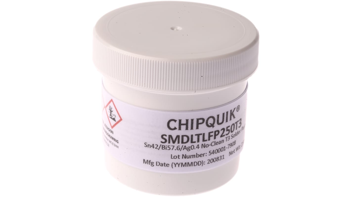 CHIPQUIK SMD LTLF Lead Free Solder Paste, 250g Tub