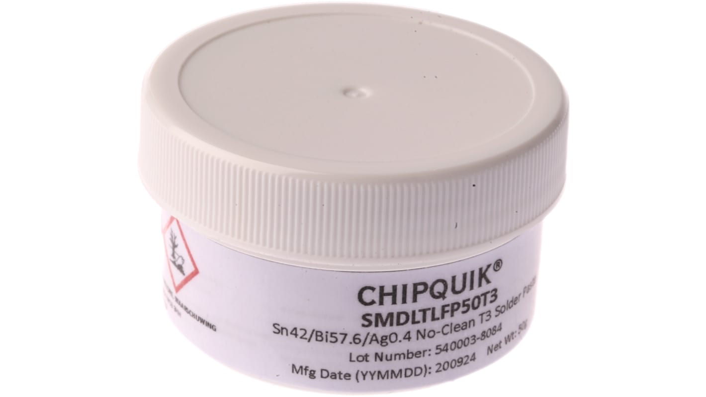 CHIPQUIK SMD LTLF Lead Free Solder Paste, 50g Tub