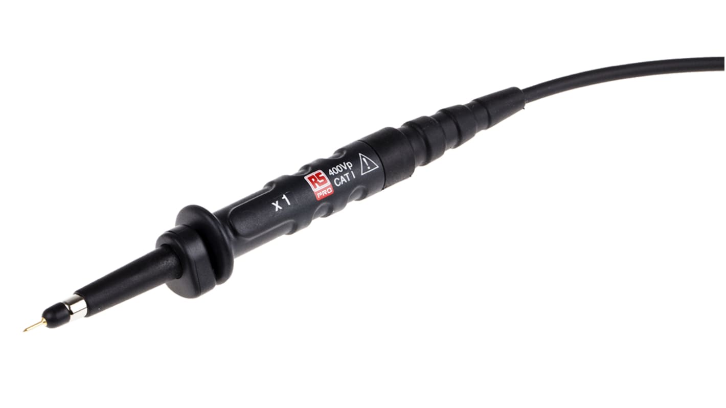 RS PRO Oscilloscope Probe, Voltage Type, 25MHz, 1:1, BNC Connector