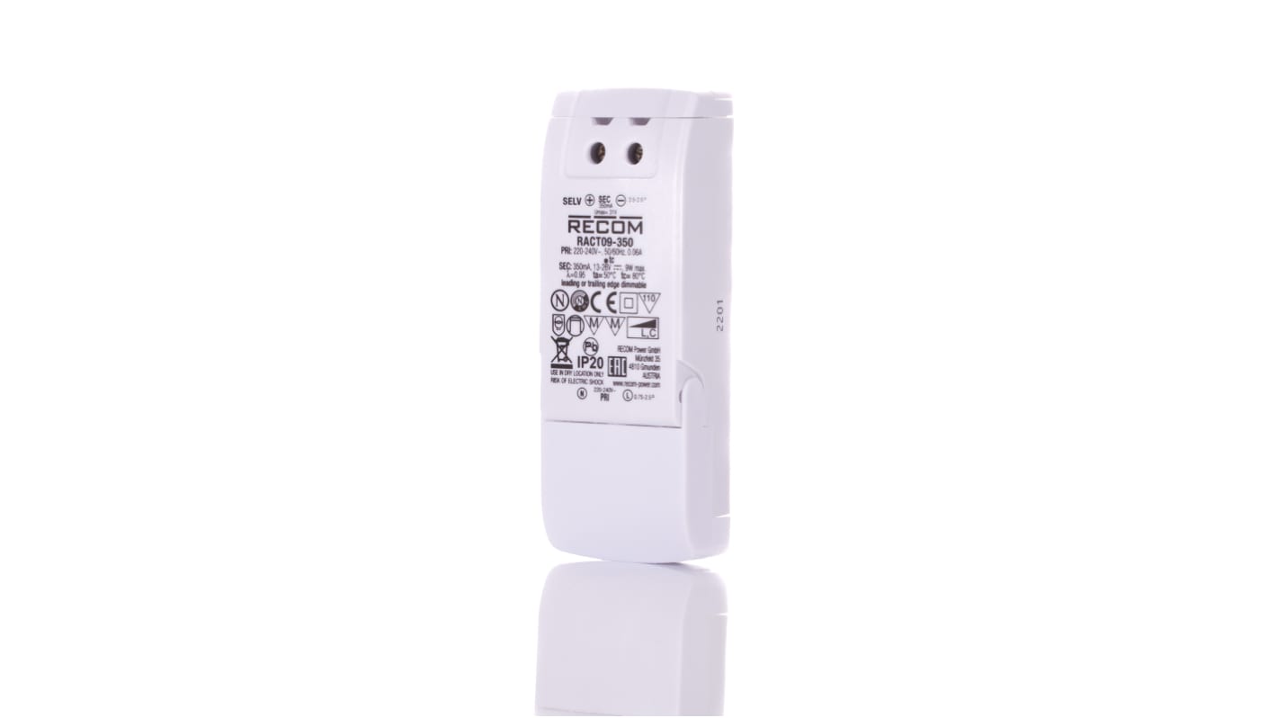 Sterownik LED napięcie wyjciowe: 13 → 26V dc 350mA , z funkcją ściemniania napięcie wejściowe: 198 → 264