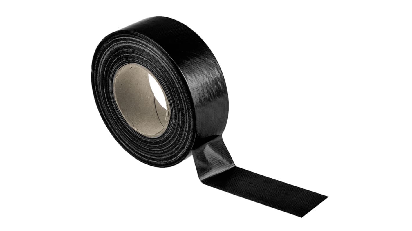 RS PRO ダクトテープ, 幅:50mm, 厚さ:0.23mm, 長さ:50m 黒