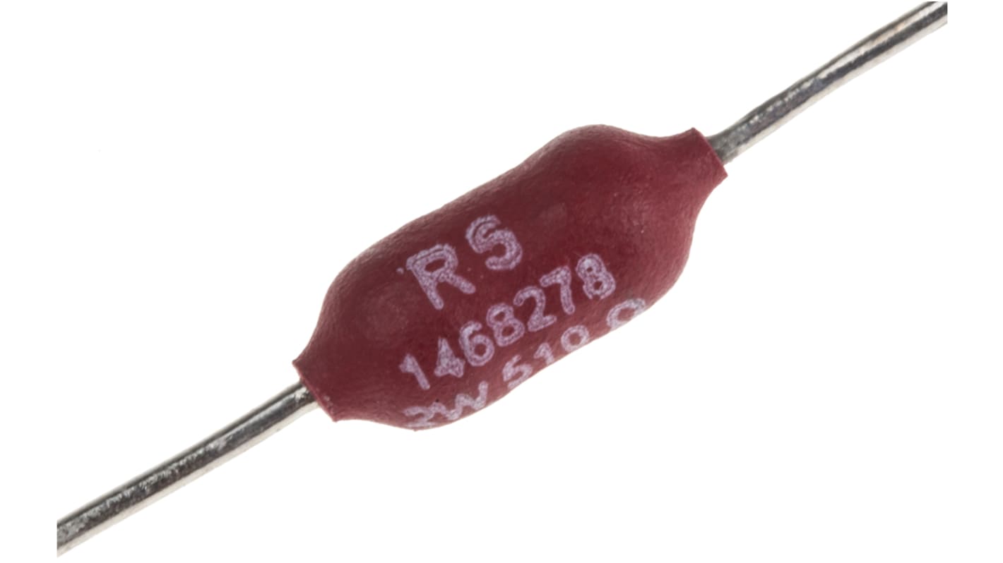 RS PRO 绕线电阻, 轴向, 510Ω, 2W, ±5%容差, ±20ppm/°C