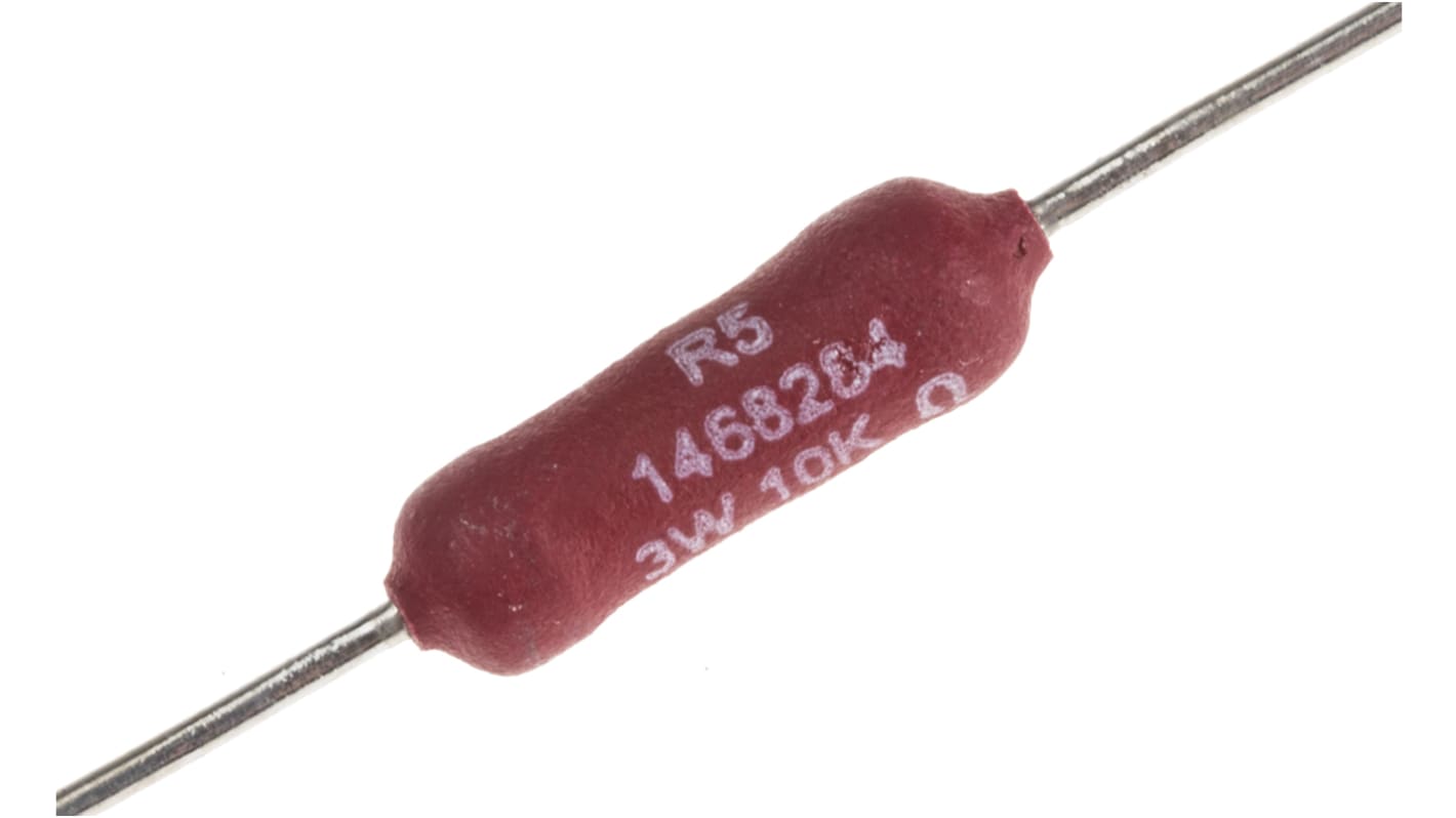 RS PRO 绕线电阻, 轴向, 10kΩ, 3W, ±5%容差, ±20ppm/°C