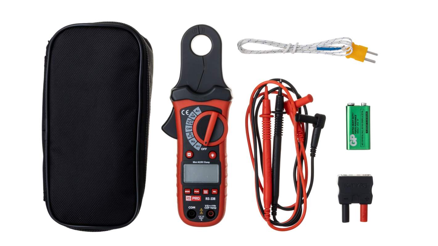 RS PRO Clamp Meter, 80A dc, Max Current 80A ac CAT III 600V With RS Calibration