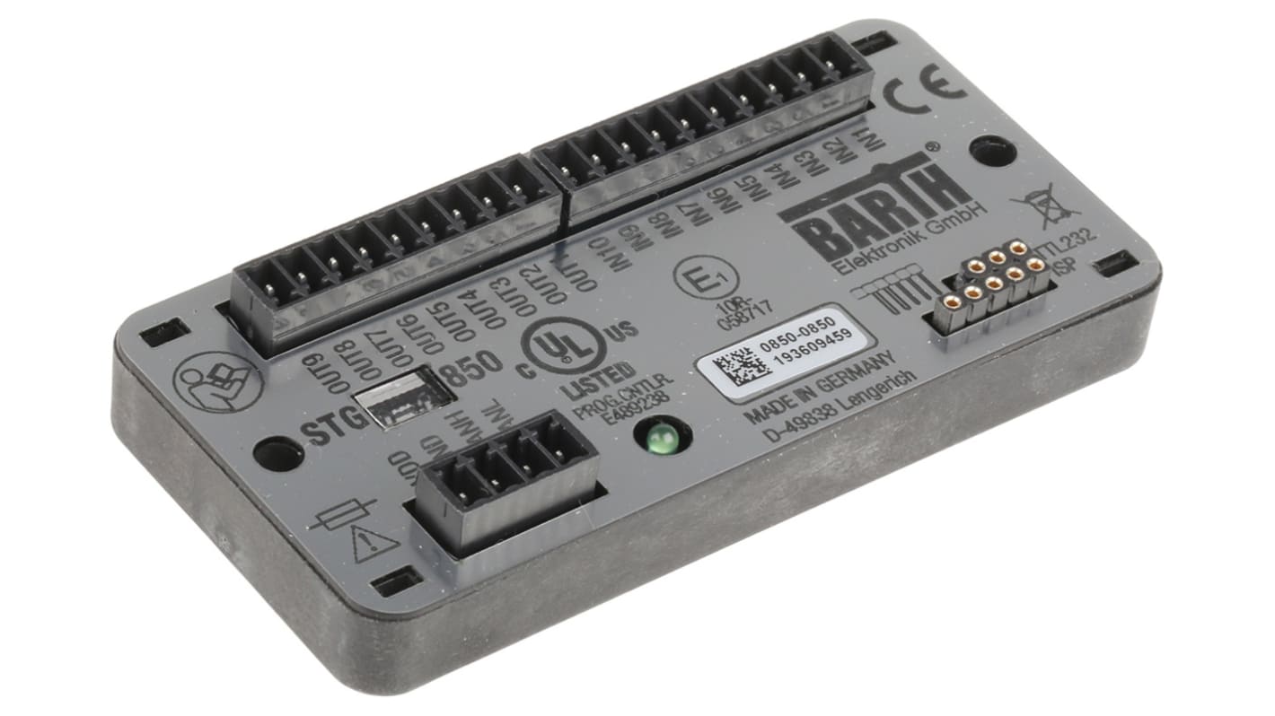 BARTH lococube mini-PLC PLC I/Oモジュール 7 → 32 V dc → 10 入力 9 出力 赤外線、 RS-232