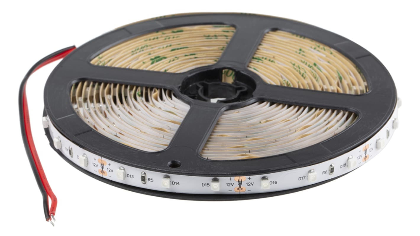 RS PRO LED-Streifen, Grün, 5m x 8mm 12V 60LEDs/M IP20