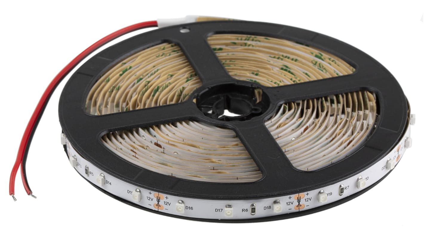 RS PRO LED-Streifen, Gelb, 5m x 8mm 12V 60LEDs/M IP20