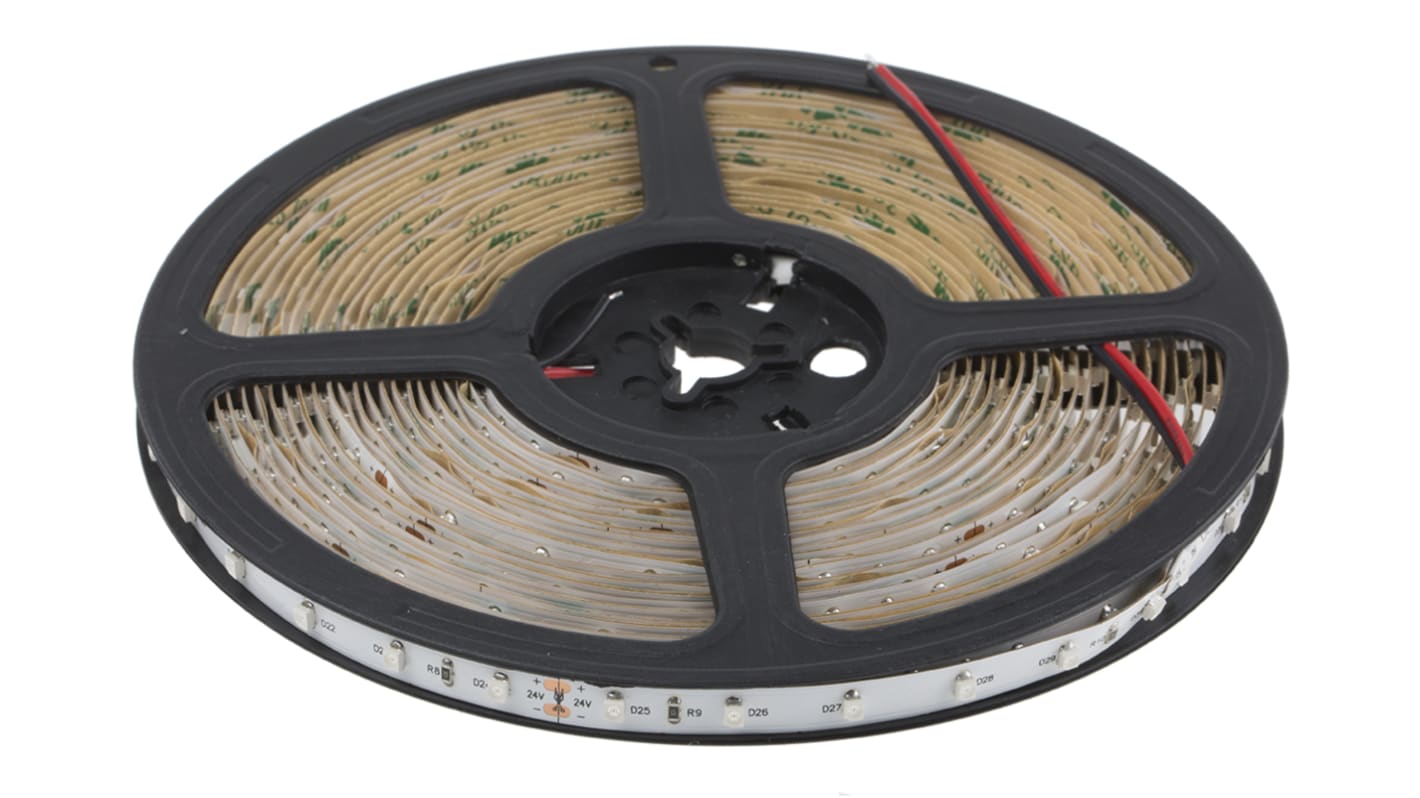 Taśma świetlna LED Czerwony 24V W/m: 60 RS PRO