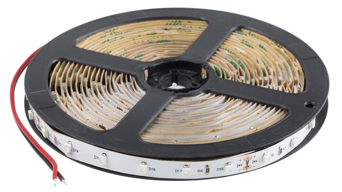 RS PRO LED-Streifen, Gelb, 5m x 8mm 24V 60LEDs/M IP20