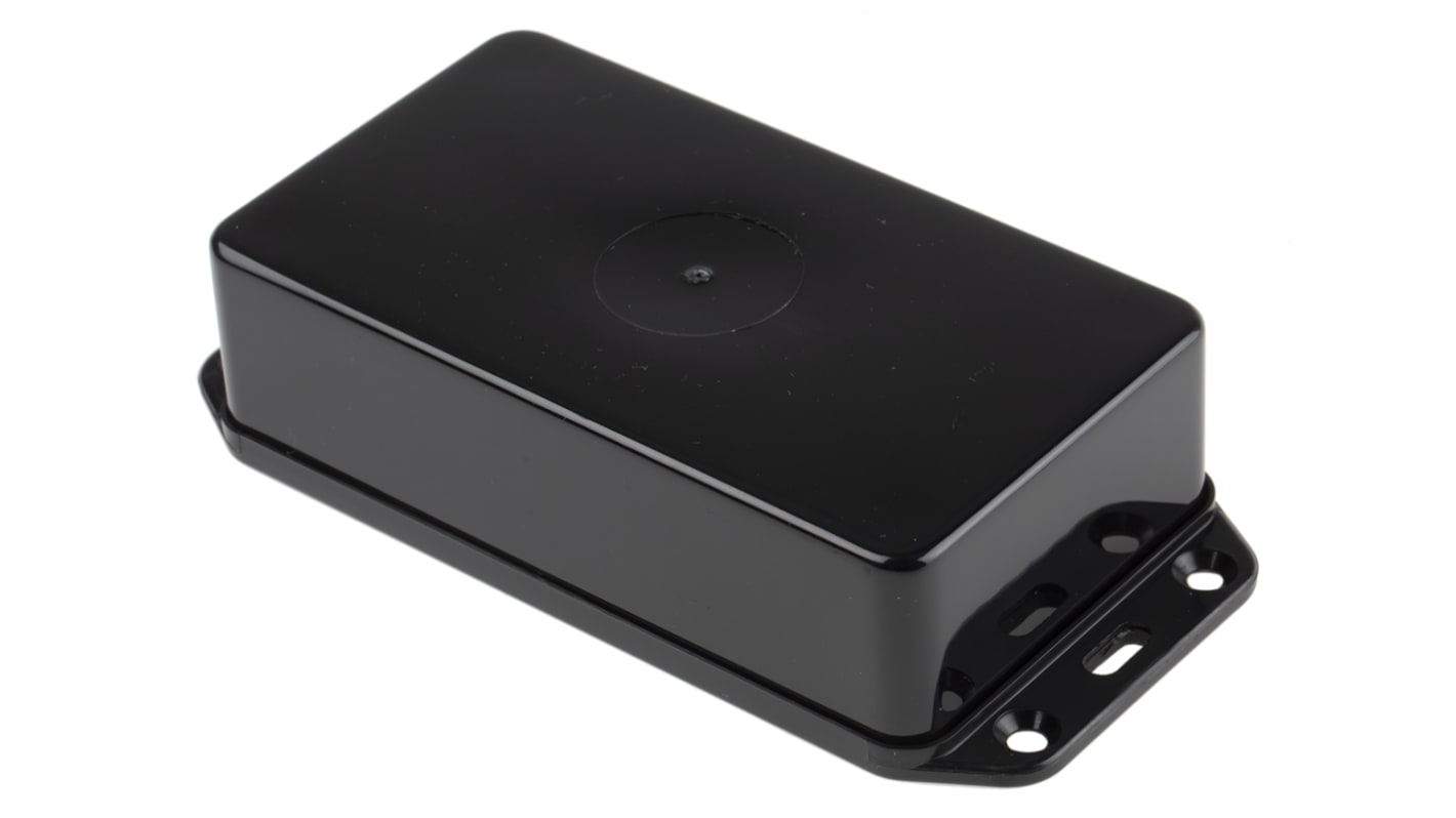 RS PRO Black ABS Enclosure, IP54, Black Lid, 135.8 x 64.55 x 31.5mm