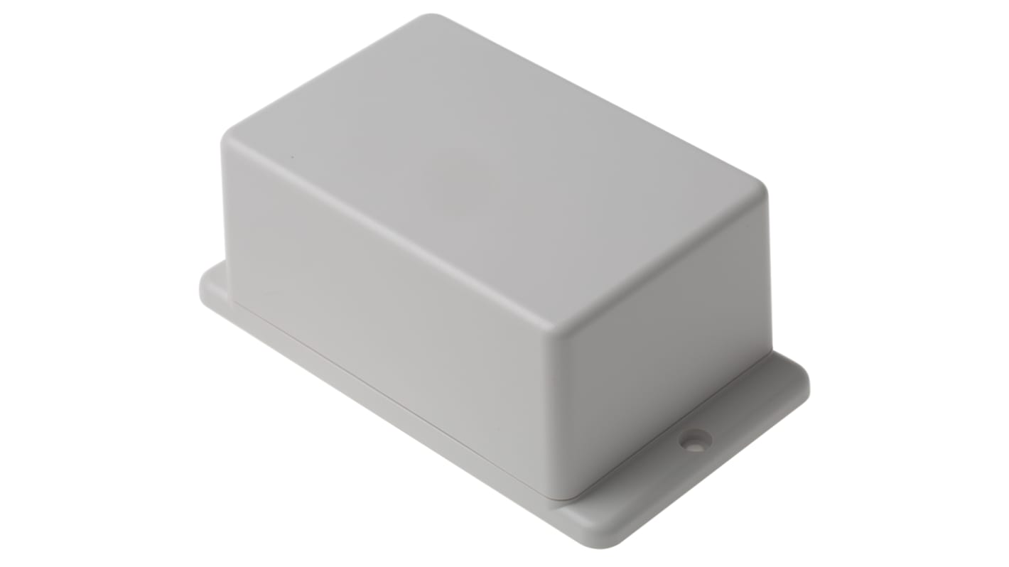 RS PRO White ABS Enclosure, Flanged, White Lid, 127 x 70.6 x 50.5mm