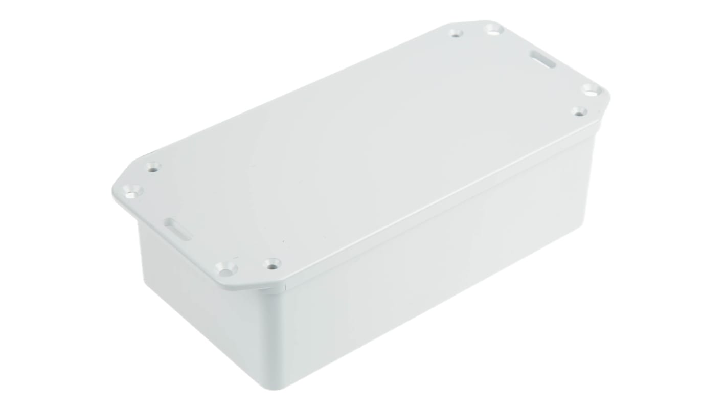 RS PRO Grey ABS Enclosure, IP54, Flanged, Grey Lid, 173.4 x 82.4 x 50.5mm