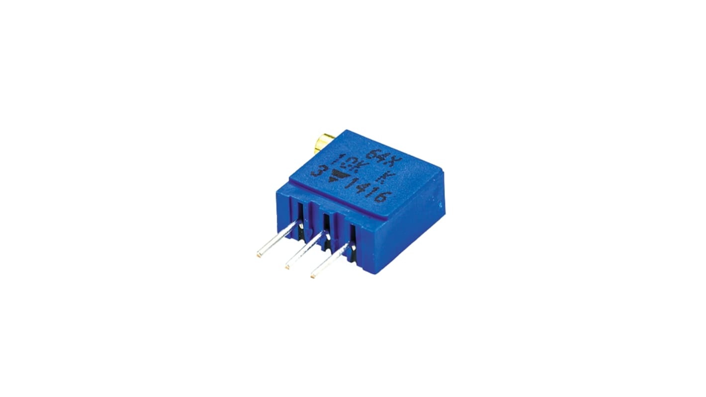 Potenziometro trimmer Vishay, 10kΩ, 19 giri, Regolazione laterale, Su foro